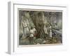 In a Forest Near Chartres France Druids Collect Mistletoe for Ritual Purposes-Eugene Damblans-Framed Art Print