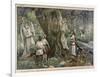 In a Forest Near Chartres France Druids Collect Mistletoe for Ritual Purposes-Eugene Damblans-Framed Art Print