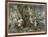 In a Forest Near Chartres France Druids Collect Mistletoe for Ritual Purposes-Eugene Damblans-Framed Art Print