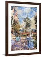 In a French Garden-Childe Hassam-Framed Art Print