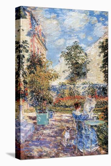 In a French Garden-Childe Hassam-Stretched Canvas