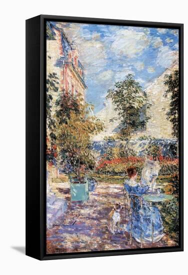 In a French Garden-Childe Hassam-Framed Stretched Canvas