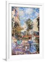 In a French Garden-Childe Hassam-Framed Art Print