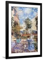 In a French Garden-Childe Hassam-Framed Art Print