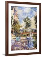 In a French Garden-Childe Hassam-Framed Art Print