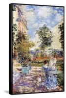 In a French Garden-Childe Hassam-Framed Stretched Canvas