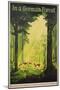 In a German Forest', Poster Advertising Tourism in Germany, C.1935 (Colour Litho)-Jupp Wiertz-Mounted Giclee Print