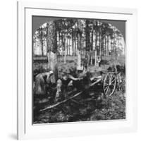 In a Great Pine Forest, Collecting Turpentine, North Carolina, USA, Late 19th or Early 20th Century-null-Framed Giclee Print