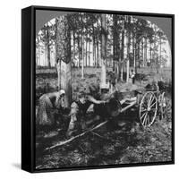 In a Great Pine Forest, Collecting Turpentine, North Carolina, USA, Late 19th or Early 20th Century-null-Framed Stretched Canvas