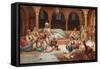 In a Harem-J. G. Delincourt-Framed Stretched Canvas