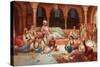 in a Harem-J. G. Delincourt-Stretched Canvas