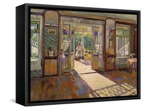 In a House-Sergei Arsenyevich Vinogradov-Framed Stretched Canvas