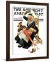 "In a Jam," Saturday Evening Post Cover, November 28, 1931-Joseph Christian Leyendecker-Framed Giclee Print