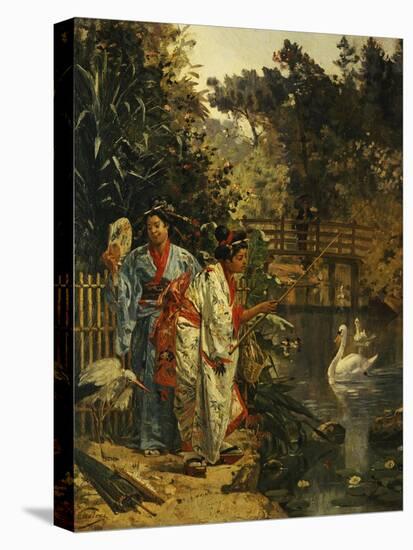In a Japanese Garden-Edouard Castres-Stretched Canvas