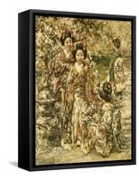 In a Kyoto Garden, 1922-Edward Atkinson Hornel-Framed Stretched Canvas