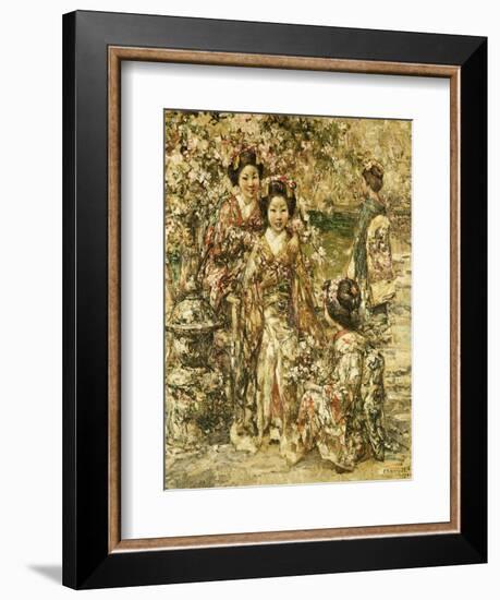 In a Kyoto Garden, 1922-Edward Atkinson Hornel-Framed Giclee Print