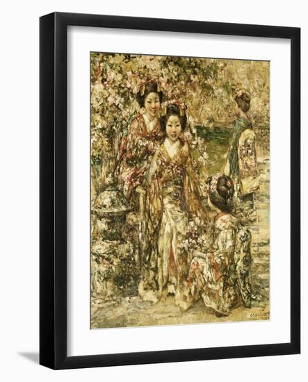 In a Kyoto Garden, 1922-Edward Atkinson Hornel-Framed Giclee Print