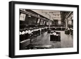 In a Large Telephone Exchange, C1916-null-Framed Giclee Print