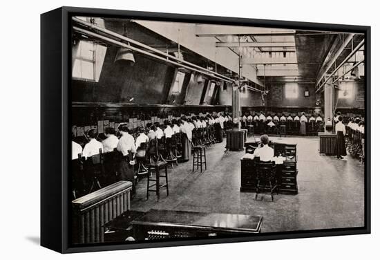 In a Large Telephone Exchange, C1916-null-Framed Stretched Canvas