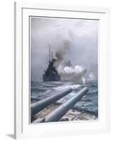 In a Naval Engagement off Heligoland the "Lion" Sinks a German Cruiser-Montague Dawson-Framed Photographic Print