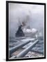 In a Naval Engagement off Heligoland the "Lion" Sinks a German Cruiser-Montague Dawson-Framed Photographic Print