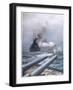 In a Naval Engagement off Heligoland the "Lion" Sinks a German Cruiser-Montague Dawson-Framed Photographic Print