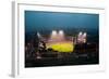 In a night game and a light rain mist, the Florida Marlins beat the 2006 World Series Champion b...-null-Framed Photographic Print