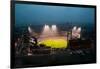 In a night game and a light rain mist, the Florida Marlins beat the 2006 World Series Champion b...-null-Framed Photographic Print