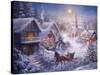 In a One Horse Open Sleigh-Nicky Boehme-Stretched Canvas