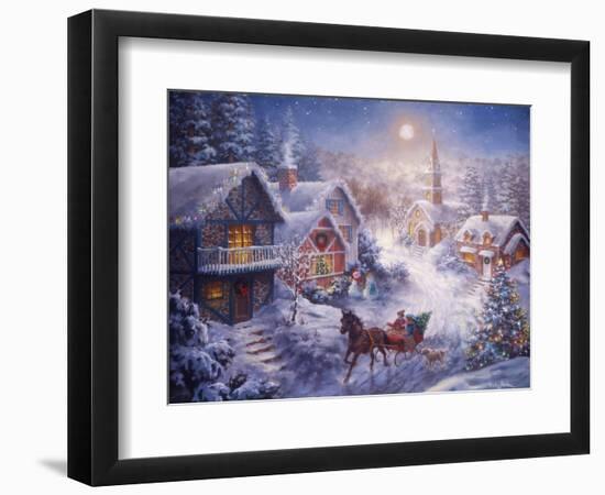 In a One Horse Open Sleigh-Nicky Boehme-Framed Giclee Print