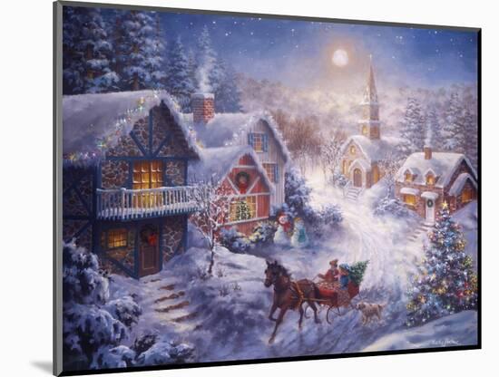 In a One Horse Open Sleigh-Nicky Boehme-Mounted Giclee Print