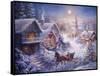 In a One Horse Open Sleigh-Nicky Boehme-Framed Stretched Canvas