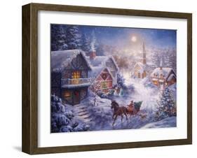 In a One Horse Open Sleigh-Nicky Boehme-Framed Giclee Print