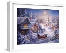 In a One Horse Open Sleigh-Nicky Boehme-Framed Giclee Print