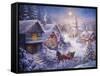 In a One Horse Open Sleigh-Nicky Boehme-Framed Stretched Canvas