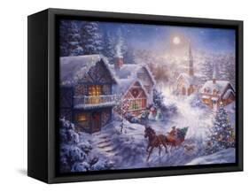 In a One Horse Open Sleigh-Nicky Boehme-Framed Stretched Canvas