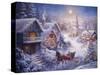 In a One Horse Open Sleigh-Nicky Boehme-Stretched Canvas