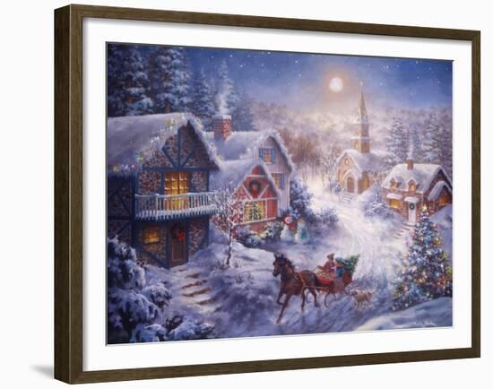 In a One Horse Open Sleigh-Nicky Boehme-Framed Giclee Print