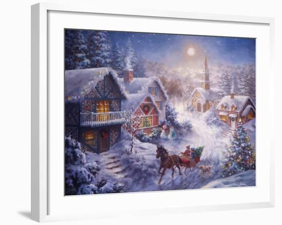 In a One Horse Open Sleigh-Nicky Boehme-Framed Giclee Print