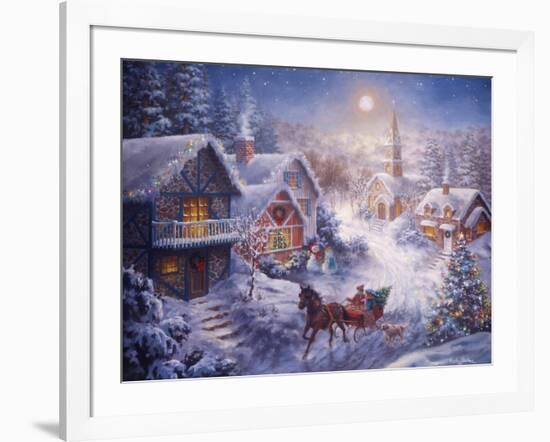 In a One Horse Open Sleigh-Nicky Boehme-Framed Giclee Print