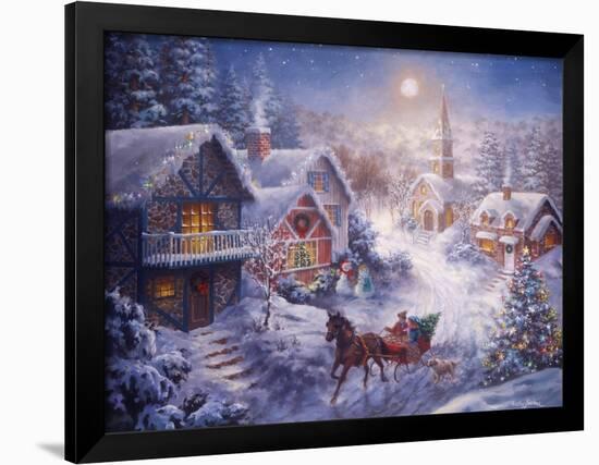 In a One Horse Open Sleigh-Nicky Boehme-Framed Giclee Print