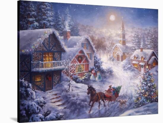 In a One Horse Open Sleigh-Nicky Boehme-Stretched Canvas