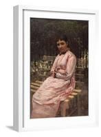In a Park (Portrait of the Artist's Wife)-Nikolai Alexandrovich Yaroshenko-Framed Giclee Print