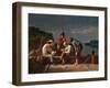 In a Quandary, or Mississippi Raftsmen at Cards, 1851-George Caleb Bingham-Framed Giclee Print