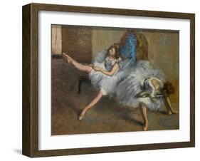 In a repetition room (detail). 1890-1892. Oil on canvas.-Edgar Degas-Framed Giclee Print