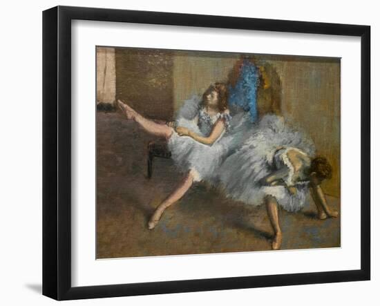 In a repetition room (detail). 1890-1892. Oil on canvas.-Edgar Degas-Framed Giclee Print