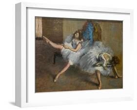 In a repetition room (detail). 1890-1892. Oil on canvas.-Edgar Degas-Framed Giclee Print