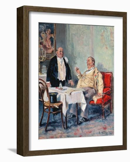 In a Restaurant, 1914-Vladimir Egorovic Makovsky-Framed Giclee Print