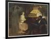 In a Reverie Induced by His Wife Playing the Piano He Hallucinates the Girl He Didn't Marry-Frank Bernard Dicksee-Framed Photographic Print