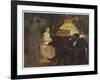 In a Reverie Induced by His Wife Playing the Piano He Hallucinates the Girl He Didn't Marry-Frank Bernard Dicksee-Framed Photographic Print